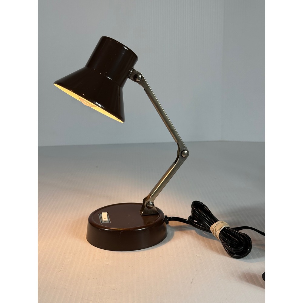 Vintage Tensor Model PM700T Brown Adjustable Swing Arm Desk Lamp Task Light